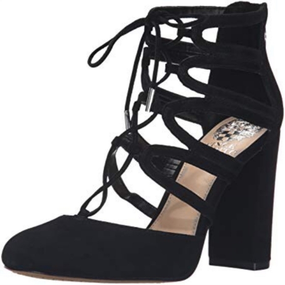 NIB Women's Shoes Vince Camuto SHAVONA Dress Pumps Suede Black size 8.5 - Picture 1 of 11